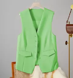 Colete vintage sem mangas feminino, Casacos elegantes, Casacos, Roupa casual, Monocromática, Streetwear, Primavera, Verão, Outono, Vestuário - Wolf Magazine