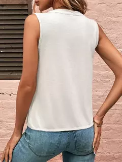 Blusas soltas, sem mangas, camisas grandes, tops femininos elegantes, monocromáticas, casuais, moda jovem, verão