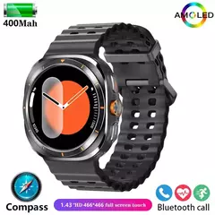 Galaxy Smart Watch 7 Ultra para Homens e Mulheres, Tela AMOLED, Multifunções, Rastreador de Fitness Esportivo, Saúde, Samsung, Novo, 2022
