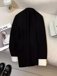 Imagem do Moda feminina blazer de cor sólida, primavera novo temperamento casual celebridade terno popular