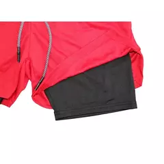 Imagem do Shorts esportivos de malha rápida seca para homens, corrida, treino, compressão, corrida, fitness, ginásio, desempenho, casual, verão, 2 em 1