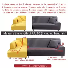 Monocromático Elastic Capas Sofá para Sala, L Shaped Canto Sofá Capa, Protetor de Cadeira Slipcover, 1, 2, 3, 4 Lugares - comprar online