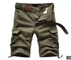 Shorts de praia xadrez casual masculino, calça curta militar, bermuda masculina, macacão de carga, sem cinto, moda, verão, 2024 na internet