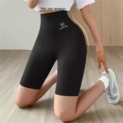 Shorts de ioga para mulheres, treino elástico, cintura alta, controle de barriga, calças Ruched Booty, calças justas de compressão sem costura - loja online