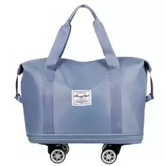 Saco de bagagem expansível com roda universal, grande capacidade, separação seca e úmida, armazenamento, viagens de negócios, mochila - comprar online
