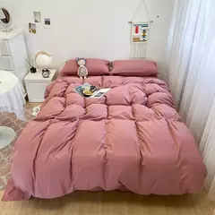Soft lavado algodão roupa de cama Set, Duvet Cover, fronha e lençol, Home Bedclothes, cama preta - comprar online
