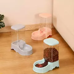 Alimentador automático para animais de estimação, tigela para beber gatos, grande capacidade, tigela para cães, combinação de 3,8l, balde de armazenamento de alimentos, suprimentos para animais de estimação - Wolf Magazine