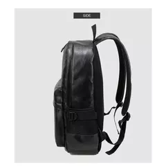 Imagem do Mochila Escolar de Couro Impermeável para Homens, Bolsa de Viagem, Laptop, Livro Casual de Alta Qualidade, Marca Moda