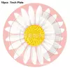 Toalha De Mesa De Flor De Daisy Descartável, Tampa De Mesa De Plástico, Decorações De Festa De Aniversário, Chuveiro De Bebê, Suprimentos De Casamento, Meninas