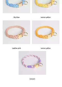 Coleira de cachorro arco-íris para animais de estimação, coleira para treinamento de caminhada com fivela de metal para cinto grande, médio e pequeno, coleira de algodão para cães - comprar online