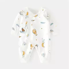 Algodão bebê recém-nascido menina menino macacão impressão infantil macacão casual roupas recém-nascidos para meninas meninos primavera outono roupas novo 0-6m - Wolf Magazine