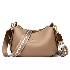 Bolsa de Ombro de Couro Genuíno para Mulheres, Bolsas Crossbody Femininas, Bolsa Feminina, Carteira, Marca de Luxo, Tendência da Moda, Designer, Sac A Main - loja online