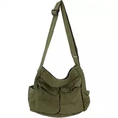 Bolsa de lona vintage para mulheres, sacolas de ombro adolescente, sacos mensageiro para senhoras, bolsa casual, bolsa crossbody - Wolf Magazine