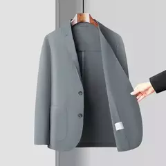 Fato casual ultra fino de seda gelo masculino, casaco pequeno, sem raços, negócio high-end, verão, pequeno, leve, luxo, novo - comprar online