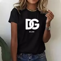 Camiseta estampada de algodão feminina, tops casuais com estampa carta, roupas Harajuku soltas, plus size, moda verão, venda quente, 2024 - Wolf Magazine