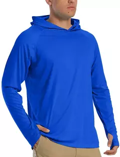 TACVASEN-Homens à Prova de UV Hoodie Manga Longa, Proteção Solar Camisetas, Respirável, Leve, Secagem Rápida, Casual Camisetas Masculinas - comprar online