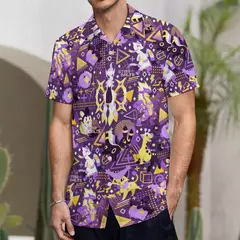 Camiseta havaiana masculina de manga curta, estampa de ovelha 3D, roupas de praia soltas, camisas grandes, verão na internet