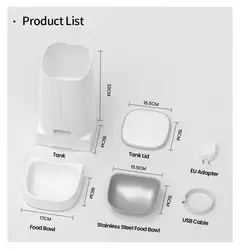 Rojoeco alimentador automático para gatos, animal de estimação, wi-fi inteligente, dispensador de comida para gatos, controle remoto, alimentador automático para cães e gatos, acessórios de comida seca na internet