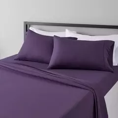 Conjunto de lençóis de casal batilo, 4 peças, com fronha, luxo, macio, plano e conjunto para cama de solteiro/completo/queen/king size