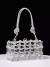 Bolsa acrílica axila quadrada para mulheres, bolsa de noite, embreagem de diamantes, bolsa de casamento, alta qualidade, design luxuoso, novo, 2022