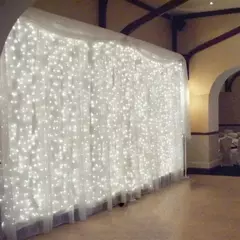 LED Curtain Fairy Guirlanda na Janela, USB, 8 Modes Light String, Festão, Natal, Festa de Casamento, Decoração do lar, 3 m, 4 m, 6m - comprar online