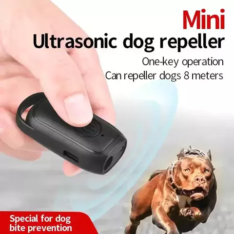 Mini repelente eletrônico para cães, repelente ultrassônico para cães com led eficaz para cães, dispositivo de treinamento anti-latidos