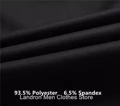 Calça de vestido reto grande para homens, alta esticada, escritório, preta, azul, cinza, calças de terno formal, plus size, 52, 50, 48, 46 - comprar online