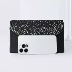 Imagem do Bolsa de noite feminina strass, bolsa de embreagem ruched, bolsa luxuosa para festa de casamento, baile e banquete, elegante