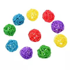 10 pçs cor primária sepak takraw papagaio mascar brinquedo bola pet pássaro pé/pé arranhando/pé brinquedo pet mastigar brinquedo sepak takraw na internet
