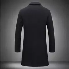 Casaco de lã quente médio-longo masculino, sobretudo confortável para negócios, jaquetas masculinas casuais, roupas de luxo, outono e inverno na internet