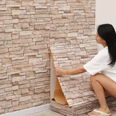 1 pçs 77cm * 70cm 3d adesivo de parede imitação tijolo quarto decoração da