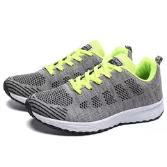Imagem do Tênis respiráveis para mulheres, plus size, sapatos de caminhada, tecido de malha, laço, calçado feminino, moda feminina, novo, 2024