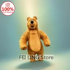 Gigante de pelúcia marta urso inflável mascote traje cos rpg halloween diversão festa urso branco traje 300cm na internet