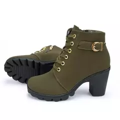 PU bombas de cordões botas para mulheres, salto alto, sapatos femininos europeus, alta qualidade, primavera, inverno, entrega rápida, novo, 2023 - loja online