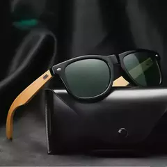 Óculos de sol ultravioleta de madeira clássicos para homens, óculos masculinos, condução, equitação, óculos esportivos, óculos de madeira, bambu, moda, UV400 - loja online