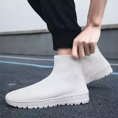 Calçado de meia masculino e feminino, estilo de casal, respirável, leve, extragrande, casual, esportivo - loja online