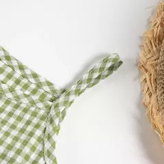 Macacão xadrez sem mangas para bebês, macacão recém-nascido, roupa de uma peça infantil, verão na internet