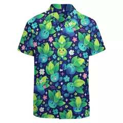 Imagem do Camiseta havaiana masculina de manga curta, estampa de ovelha 3D, roupas de praia soltas, camisas grandes, verão