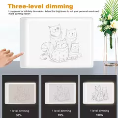 LED Desenho Copy Pad Board para Crianças, A5, A4, LCD Escrito Tablet, Brinquedo Infantil, Pintura, Educacional, Crianças, Presentes Criativos - Wolf Magazine