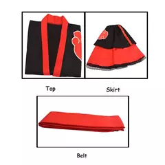 Imagem do Lolita anime vestido para mulher cosplay traje akatsuki quimono, vestido de empregada uchiha sasuke roupas terno estilos