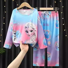 Imagem do Crianças Minnie Elsa Duck Pijamas dos desenhos animados, roupas infantis para casa, conjuntos para meninos e meninas, terno de viagem, casual, novo, 2 peças por conjunto
