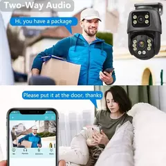 ICSee 8MP Lente Dupla Tela Dupla POE Câmera IP Smart Home 360 ° CCTV de detecção humana da câmera de vigilância de vídeo da rede com fio PTZ - Wolf Magazine