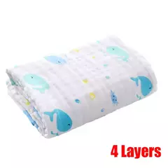 Newborn Baby's Gauze Bathrobe, Infant Swaddle, 100% Algodão, Meninos, Meninas, Crianças, Infantil, Gaze, Cobertor, Roupão, 6 Camadas
