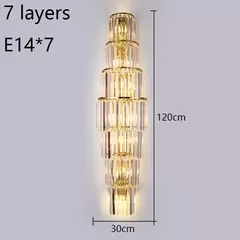 Benda luxo lobby do hotel grande lâmpada de parede cristal para clube hall villa sala estar escritório banquete luminárias interiores - comprar online