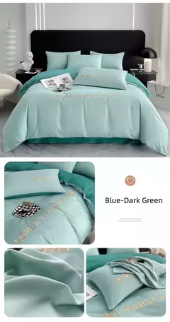 Conjunto de cama de algodão egípcio com lençol, capa de edredão, fronhas, roupa de cama, rei, rainha, duplo, duplo, luxo nórdico na internet