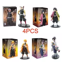 Anime demônio slayer figura kamado tanjirou nezuko figuras de ação pvc modelo brinquedos zenitsu estatueta inosuke kimetsu não yaiba figura - comprar online