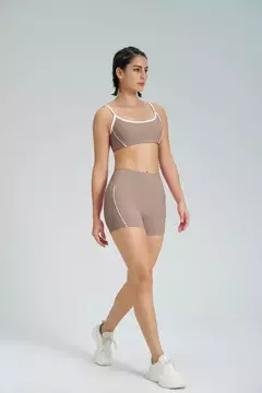 Terno de Yoga Patchwork de duas peças para mulheres, cintura alta Flare Leggings, roupas de treino Fitness Sportswear agasalho - loja online