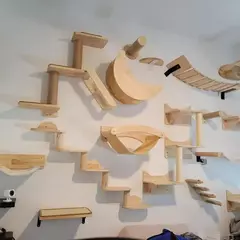 Prateleiras de escalada para gatos montadas na parede Casa para gatos Ponte para