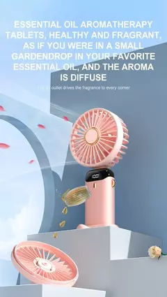 Mini ventilador portátil dobrável para pendurar no pescoço, ventilador recarregável usb de 5 velocidades com suporte para telefone e tela de exibição 1800mah - Wolf Magazine