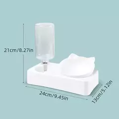 Pet Bowl 15 Graus Tilt para Proteger a Vértebra Cervical Dog Food Bowl Automático Beber Alimentador Pet Alimentação Suprimentos